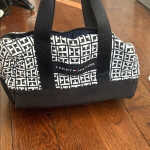 Tommy Hilfiger Black & White Monogram Small Duffle